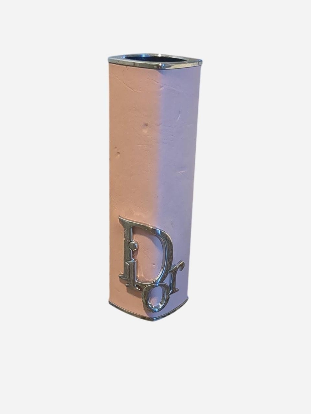 Dior Light Pink Lipstick Case with Silver 'Dior' Logo